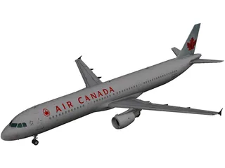 Airbus A321 Air Canada 3D Model