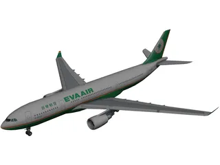Airbus A330-200 Eva Air 3D Model