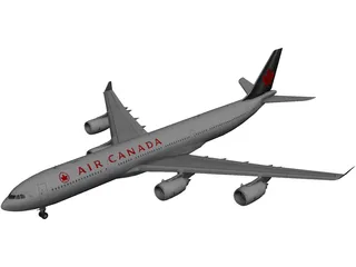 Airbus A340-500 Air Canada 3D Model