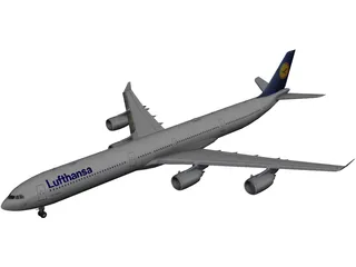 Airbus A340-600 Lufthansa 3D Model