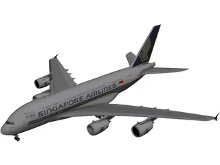 Airbus A380-800 Singapore Airlines 3D Model