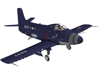 Douglas A2D-1 Skyshark 3D Model