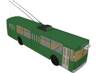 Trolleybus Russian 3D Model