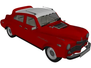 Gaz-M20 Pobeda (1970) 3D Model