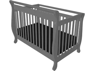 Baby Crib 3D Model