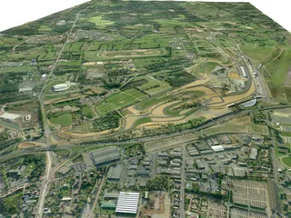 Le Mans Racing Circuit 3D Model