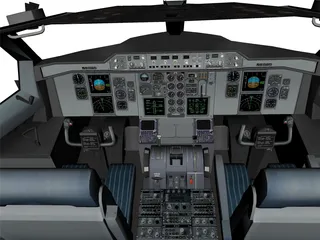 Airbus A300-600 Cockpit 3D Model