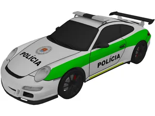 Porsche 911 Carrera GT3 RS Police 3D Model