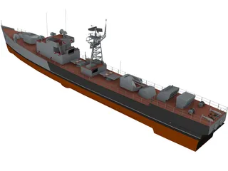 Mirka II Frigate 3D Model