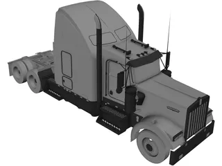 Kenworth W900L (2006) 3D Model