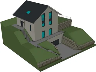 Detached House 3D Model