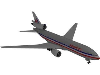 McDonnell Douglas DC-10 American Airlines 3D Model