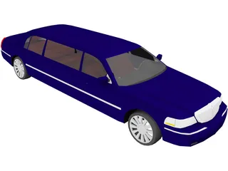 Lincoln Town Limousine (2003) 3D Model