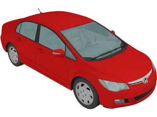 Honda Civic Hybrid (2008) 3D Model