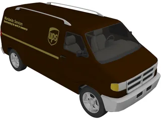 Dodge Ram Van (UPS) 3D Model