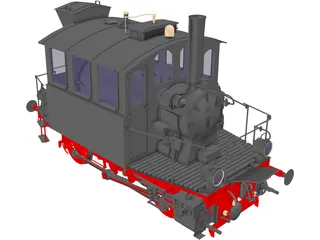 Steam Locomotive 3D Model