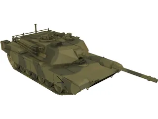 M1 Abrams Main Battle Tank 3D Model