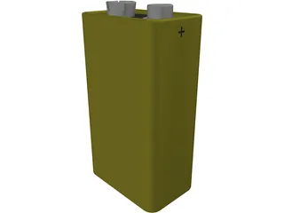 PP3 Battery 3D Model