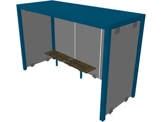 Bus Shelter 3D Model