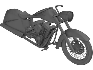 Custom Chopper 3D Model