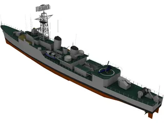 Ashanti Frigate 1962 3D Model