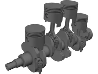 Crank Assembly 3D Model