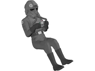 Air Force Pilot 3D Model