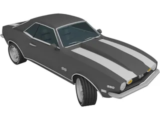 Chevrolet Camaro SS-350 V8 (1966) 3D Model