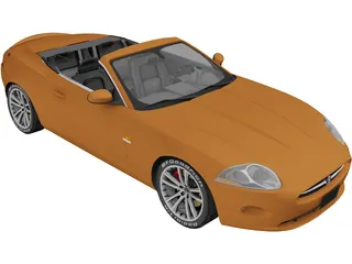 Jaguar XKR Convertible (2007) 3D Model