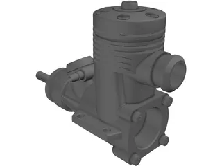 RC Engine Model 2cc 3D Model