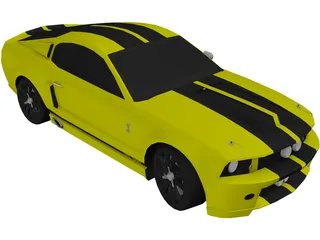Ford Mustang GT500 Eleanor (2008) 3D Model
