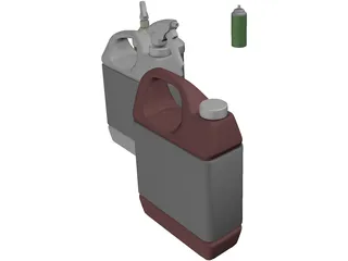 Spray Bottles 3D Model