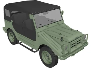 Volkswagen German Military Car 3D Model