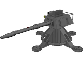 105mm Turret 3D Model