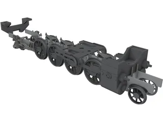 Train Chassis Detailed 3D Model