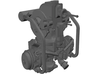 Engine 2cv 3D Model