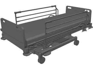 Hospital Bed 3D Model