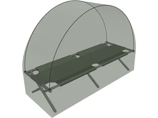 Folding Bed 3D Model