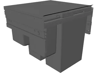 Sliding Garbage Cans 3D Model