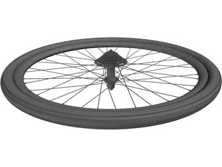 Wheel Rear Bicycle 28 3D Model