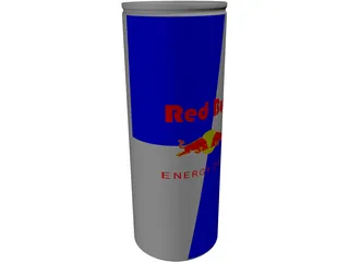 Red Bull Can 3D Model