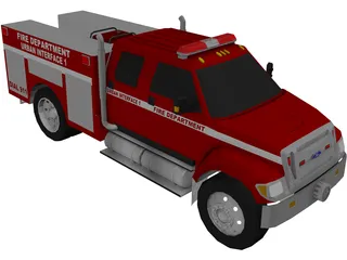 Ford F650 Firetruck 3D Model