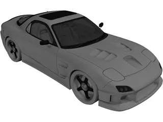 Mazda RX-7 FD3S Tuned 3D Model