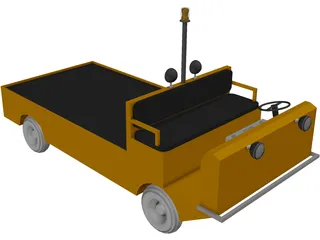 Cushman Utility Cart 3D Model