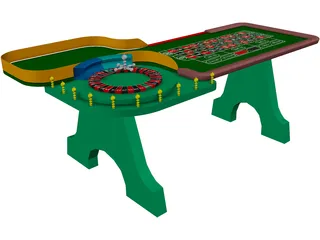 Roulette Table 3D Model