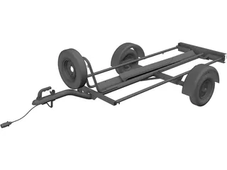 Motorcycle Trailer 3D Model