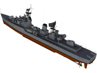 Destroyer Friesland (1958) 3D Model