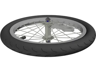 Wheel Bike Spoked 3D Model