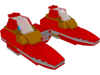 LEGO Twin Pod Cloud Car 3D Model