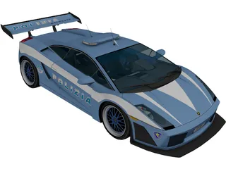 Lamborghini Gallardo Italian Police 3D Model